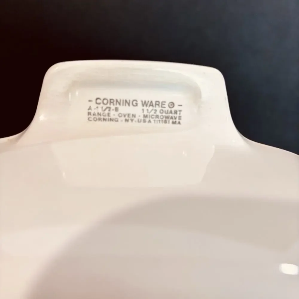 Vintage Corning Ware Spice of Life Le Persil La Sauge 1 1/2 Qt pyrex Glass Lid